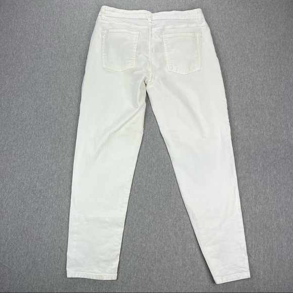 Eileen Fisher Womans Size 10 White Skinny Jeans Mid Rise Organic Cotton - Picture 6 of 6